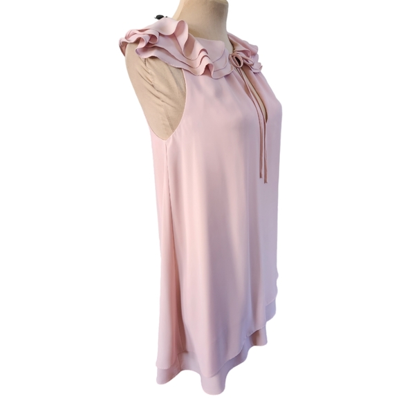 AMANDA UPRICHARD "Belle" Pink Ruffle Shift Dress - Size S - Picture 8 of 12